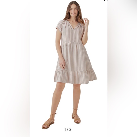 Pact Dresses & Skirts - Pact Organic Coastal Double Gauze Throw-And-Go Dress in Rockport Stripe